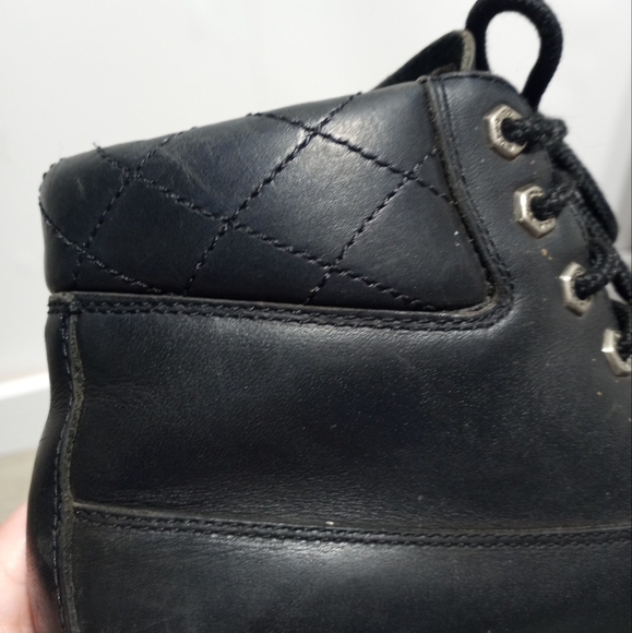 Harley-Davidson Woman's Black Leather Platform Heeled Boots Size 6.5 - Picture 9 of 11